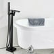 thumbnail image 1 of Zovajonia Tina Relleno Grifo de bañera independiente montado en el suelo baño con ducha de mano Negro Mate Zovajonia Zovajonia 93-PHQK1, 1 of 11
