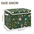 thumbnail image 5 of Yayeee Collapsible Cube Storage Bin with Lid Fabric Closet Decorative Basket with Handles, Green Forest Pattern, 5 of 7