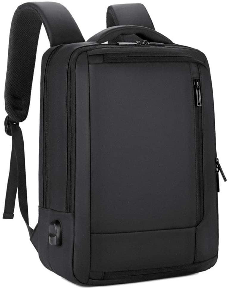 Black Laptop Backpack,Business Travel Anti Theft Slim Durable Laptops Backpack with USB Charging Port,Water Resistant College School Computer Bag for Women & Men Fits 15.6 Inch Laptop and Notebook 