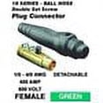 thumbnail image 2 of Leviton 18D33-G Green 18 Series Ball Nose Female Double Set Screw Detachable Cam-Type Plug, 2 of 2