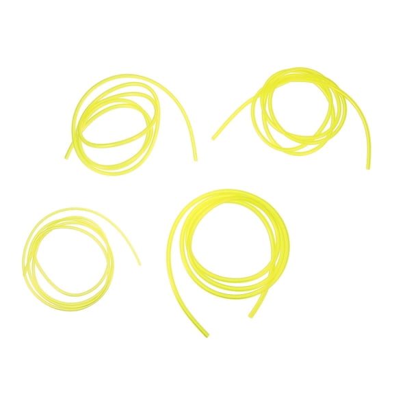 4 Pcs Petrol Chainsaw Hose Electric Saw Automotive Parts Petrol Fuel Gas Line Pipe High Temperature Resistant Oil Pipe Yellow Oil Pipe Gas Pipeline Rubber