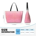 thumbnail image 4 of Gaeub Sparkly Pink Glitter Beach Travel Bag, Multi-Pocket Beach Bag, Summer Vacation Bag, Beach Essentials Tote, 4 of 7