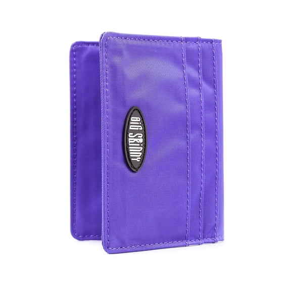 Big Skinny Thin New Yorker reversable Front Pocket Wallet, Purple