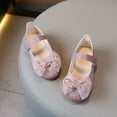 thumbnail image 7 of Quealent Girls Mary Jane Dress Shoes Low Heel Glitter Patent Bow Kids Party Wedding Flower Girl School Shoes(Toddler/Little/Big Kid) Pink for Size 9.5, 7 of 7