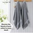 thumbnail image 3 of Juego de toallas de baño LANE LINEN, 100% algodón, 35 x 66 cm, 2 unidades, color gris, 3 of 9