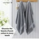 thumbnail image 3 of Juego de toallas de baño LANE LINEN, 100% algodón, 35 x 66 cm, 2 unidades, color gris, 3 of 9