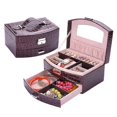 thumbnail image 1 of Caja de almacenamiento de joyería rectangular de cuero Pu Aespa Afortunado Sencillez, 1 of 1