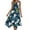 Navy, variant on Womens Holiday Beach Sundress Casual Crewneck Sleeveless A-line Dresses Flowy Irregular Hem Tank Dress Floral Pattern