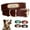 Brown, variant on Didigo Soft Leather Personalized Dog Collar Pet Puppy Name Number ID Tag Engraved