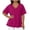 Hot Pink Tops, variant on Htigea Plus Size Short Sleeve Tops for Women Casual Loose Fit T-Shirt Summer V-Neck Pullover Tee Pink L
