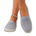 thumbnail image 5 of Mfakffe Womens Knit Slip On Flat Shoes Breathable Mesh Non Slip Sneakers Lightweight Casual Low Top Daily Walking Shoes, 5 of 5