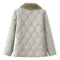 thumbnail image 4 of Winter Coats for Women Winter Warmth Reimagined Thickened Short Coat With Trim Fashionable Quilted Jacket Outerwear For Cold Weather Comfort And Style Winter Jackets for Women, 4 of 5