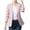 Pink, variant on Women Blazer Plaid Print Contrast Color Turn-down Collar Cardigan Long Sleeves Warm Business Anti-wrinkle Autumn Coat for Work