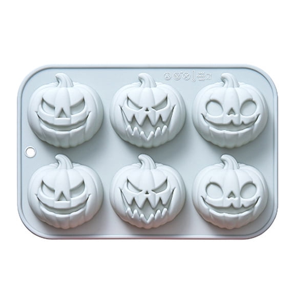 OIUR Pumpkin Silicone Baking Mold 3D Cake Molds Halloween Theme Cupcake Pan Hot Chocolate Mold Soap Candle Making Mould