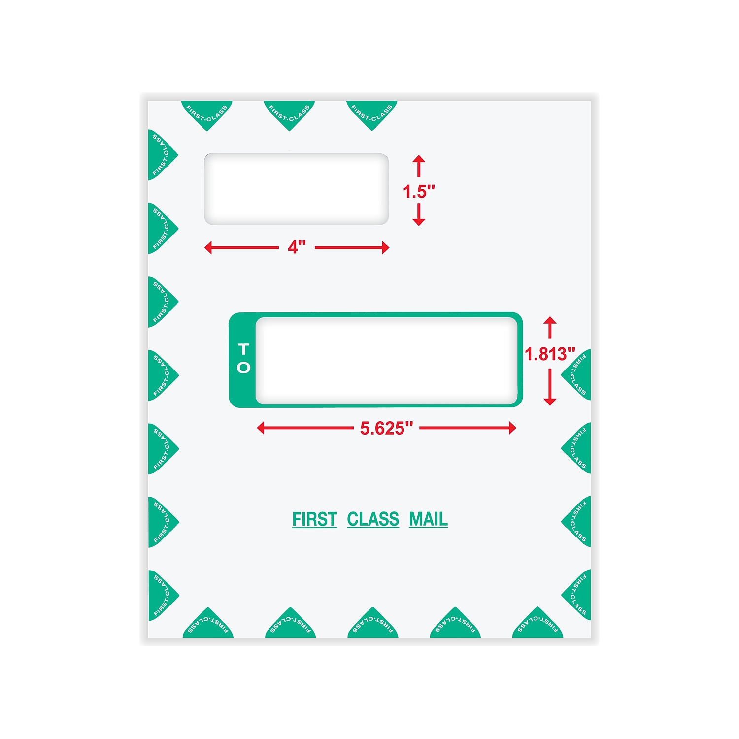 ComplyRight Self-Seal Tax Envelope 11.63" x 9.63" White/Green 50/Pack (PEV48)