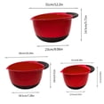 thumbnail image 4 of Huayishang Mixing Bowls Salad Cooking Bowl Three-Piece Set Kitchen Mixing and Basin Washing Basin Soft Bottom Non-Slip Cleaning Basin Thick White, Kitchen Essentials Clearance Sale, 4 of 4