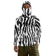 thumbnail image 7 of SEANATIVE Long Sleeve Sun Shirts for Men Fishing Hiking Running Tops Sun Hoodie Lightweight Breathable Outdoor UV Protection Rash Guard, S, Zebra Print Black White, 7 of 7
