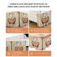 thumbnail image 6 of Rooster Eggs Bed Skirt Farmhouse Countryside Retro Wood Grain Bed Skirts California King Size 18 Inch Drop, Wrap Around Dust Ruffle&nbsp;Bedskirt with Adjustable Elastic Belt for Queen Size Beds, 6 of 7