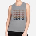 thumbnail image 2 of Hello Fall Women's Muscle Tank Medium Heather Grey, 2 of 5