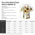 thumbnail image 5 of Kll Men'S Hawaiian Shirt Short Sleeve Button Down Beach Shirts-Sunflowers Leaves And Birds, 5 of 7