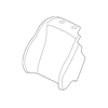 Genuine OE Jaguar Seat Back Cover - C2D18657YLP