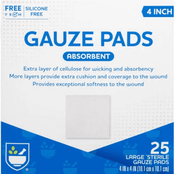 Rite AID Absorbent Gauze Pads Medium (25 Count)