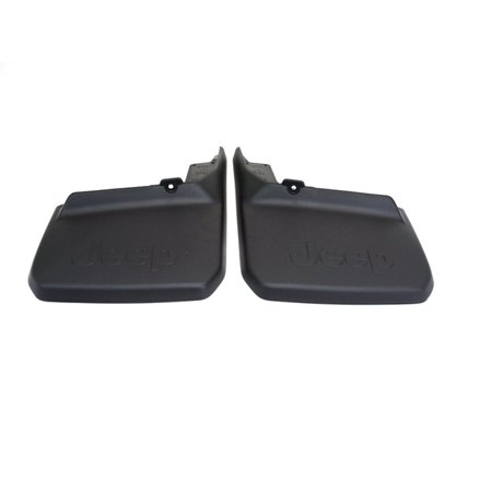 Genuine OE Mopar Deluxe Molded Splash Guards, Black-Jeep Logo - 82210232