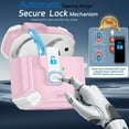 thumbnail image 3 of AirPods 4 Case,【Built-in Invisible Bracket】 Secure Lock Case [Compatible with MagSafe] for AirPods 4th Generation 2024 wiht Cleaning Kit,Auto-Open,Military Grade Protective, 3 of 6