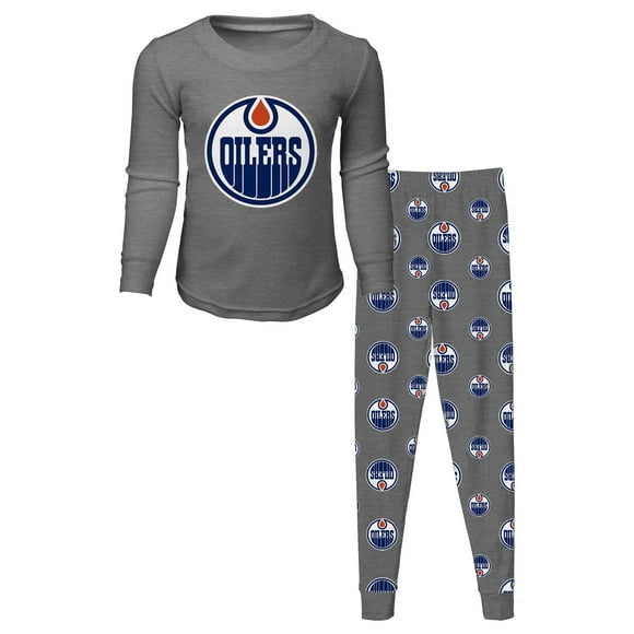 Youth Edmonton Oilers Long Sleeve T-Shirt & Pants Sleep Set - Size 18/20