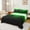 Black Green, variant on Manfei Gradient Gray Twin Sheet Sets 3pcs, Geometric Neon Lights Twin Fitted Sheet, Modern Abstract Black Flat Sheet, Breathable Home Decor