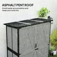 thumbnail image 6 of YYAo Outdoor Storage Shed, Garden Tool Shed,Outdoor Garden Shed with Asphalt Roof, 2 Shelves, Lockable Doors and Adjustable Feet, Gray, 6 of 11