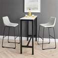 thumbnail image 3 of Home Square 30" Industrial Faux Leather Barstool in Gray - Set of 4, 3 of 5