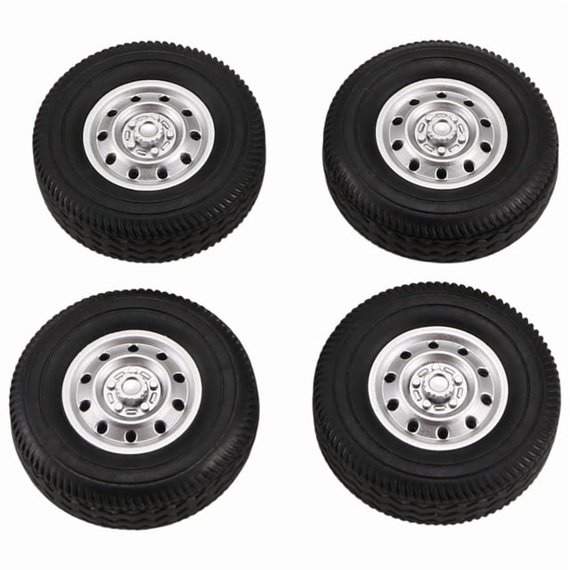 4 Piezas NeumáTico de Rueda Goma para D12 Mini 1/16 RC Coche CamióN Deriva Repuestos Accesorios