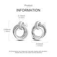 thumbnail image 4 of MULA Original Eternal Double Circle 925 Sterling Silver Hoop Earrings AAA CZ for Women Jewelry Gift, 4 of 5