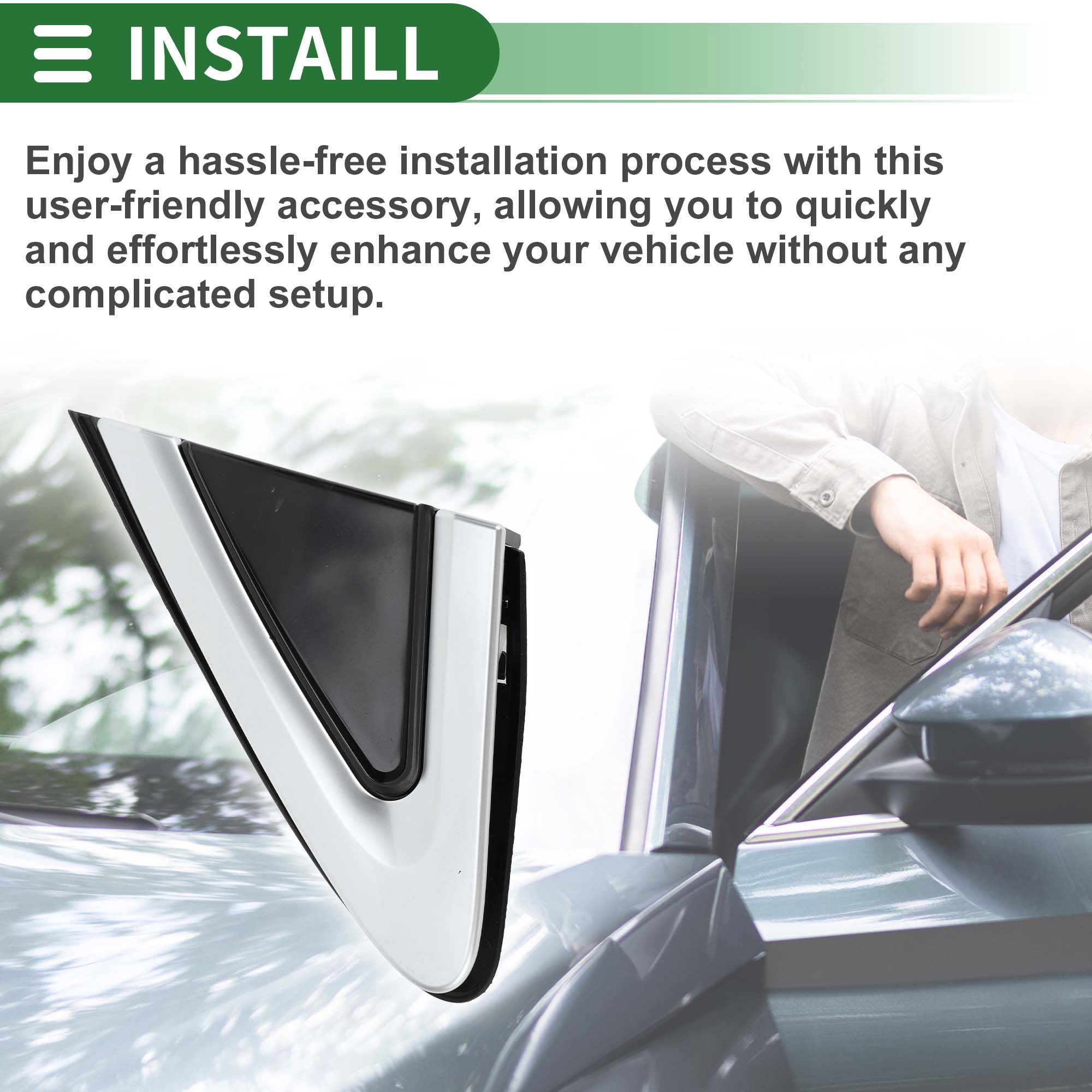Unique Bargains Pillar Corner Triangle Trim for Cadillac XT5 2017 Plastic No.84186912