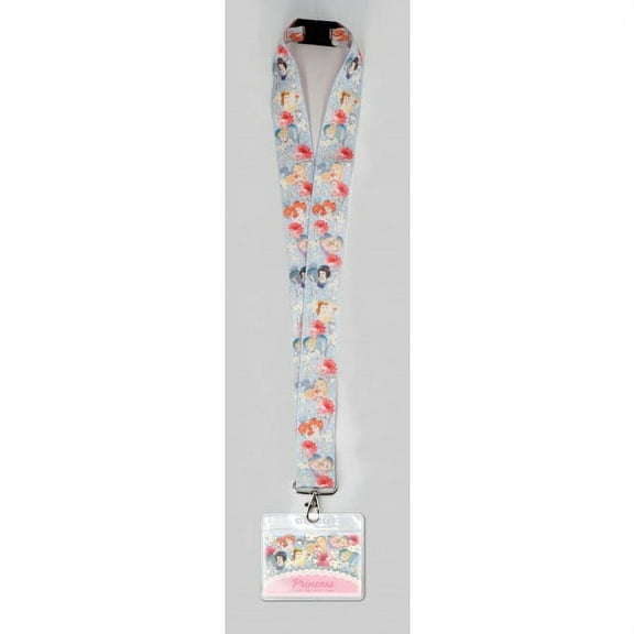 Lanyard - Disney - Princess - Baby Blue w/Deluxe Card Holder New 86057