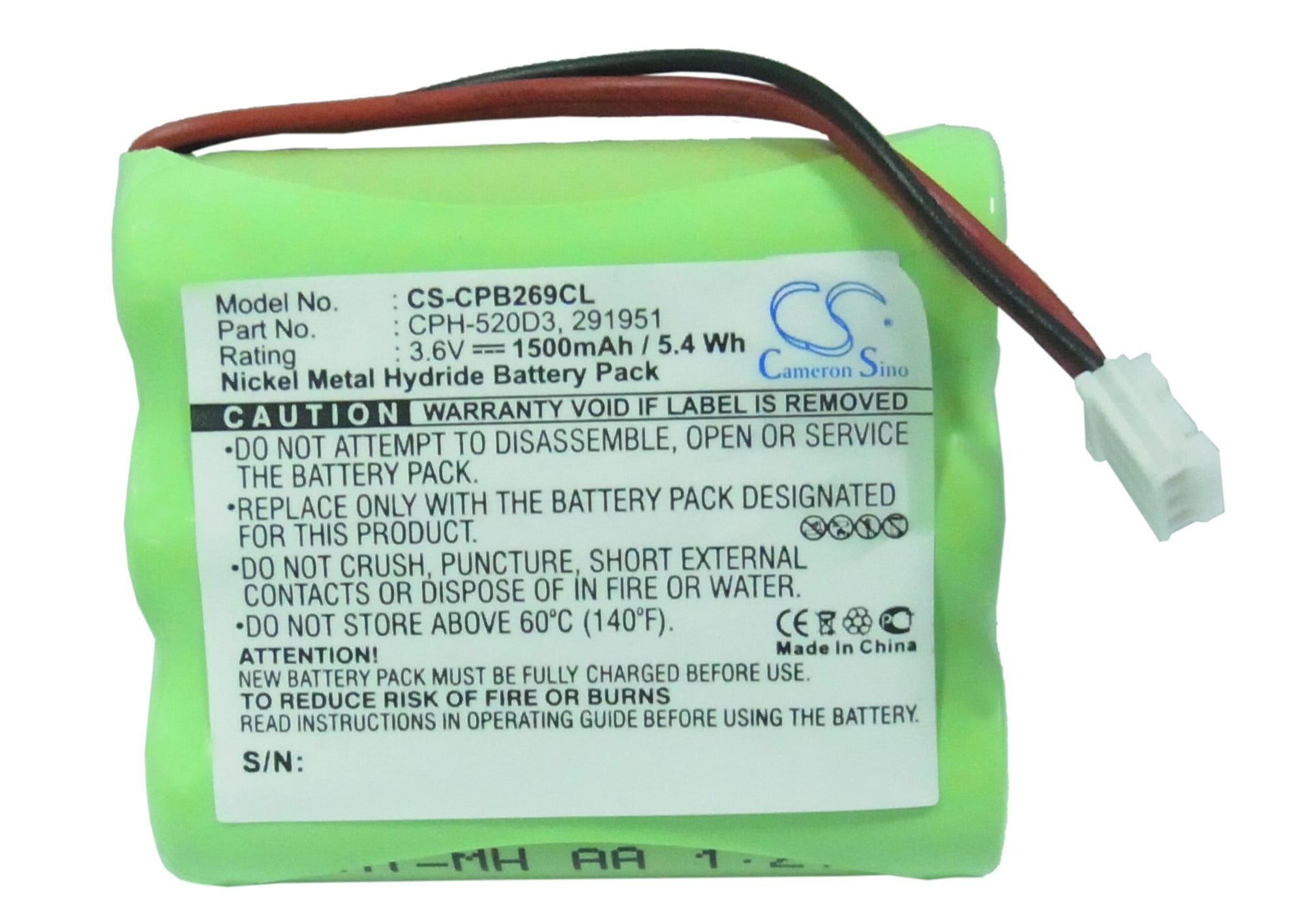 1500mAh RCA 5-2699 291951 180AAH-2699 Battery for H25450RE3 25450 25450RE3 H5450 5-2699
