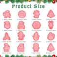 thumbnail image 3 of 16 Piezas Cortadores De Galletas Navidad Moldes Repostería - Xtellar Rosa Claro, 3 of 4
