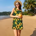 thumbnail image 3 of KLL Sunflower 1 Pattern Womens Summer Dresses 2025,Loose Round Neck Sleeveless Sundresses Tank Dresses with Pockets, 3 of 7