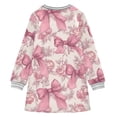 thumbnail image 6 of Girls' long-sleeved dress Vintage Bow and Roses Girls' A-line dress with ribbed cuffs Soft and comfortable, 6 of 6