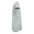 thumbnail image 5 of Men's Nightshirt Comfy Nightwear Big&Tall V Neck Short Sleeve Soft Loose Pajama Sleep Shirt Size 4XL-5XL Gray, 5 of 6