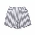 thumbnail image 2 of PNTUTB Summer Shorts for Women Stylish Striped Versatile Shorts Elastic High-Waisted Lightweight Breathable Loose Comfortable Casual Shorts with Pockets, 2 of 6