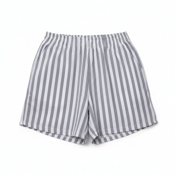 PBFRDSJ Striped Shorts for Women Elastic Waisted Lounge Pj Boxer Shorts for Summer Beach Outdoor Wortout