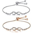 thumbnail image 1 of 2 piezas infinito símbolo infinito pulsera de mujer pulsera de mujer pulsera de eslabones, 1 of 5