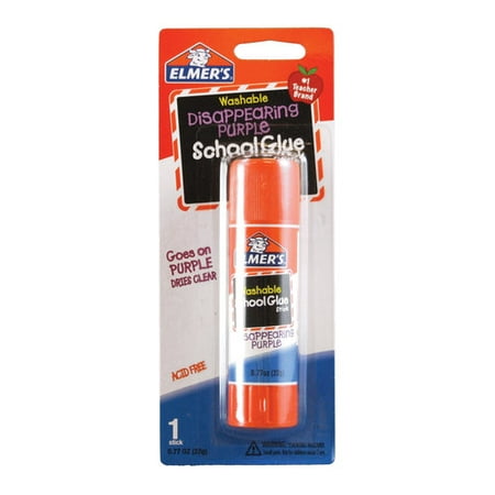 - (4 Pack) Elmer's Disappearing Purple Washable Large School Glue Sticks, 0.77 Ounces, 1 Count
