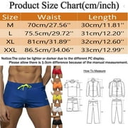 Lycaql Mens Thong Swimsuit Male Spring And Summer Ultra Short Color Matching Shorts Zipper Pocket Slit Trousers Legs Beach Swimming Sports Shorts(White,XXL)