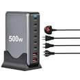 thumbnail image 4 of 500W USB-C Fast Charger Station, 8-Port Type C Charging Block, PD 100W Laptop Power Adapter, Multi-Device Hub for MacBook Pro & Phones, 4 of 8