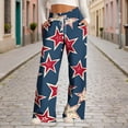 thumbnail image 2 of Women's Baggy Pants Casual Fashion Printed Y10k Drawstring Elastic Waisted Straight Wide Leg Loose Lounge Pant (L, Red), 2 of 6