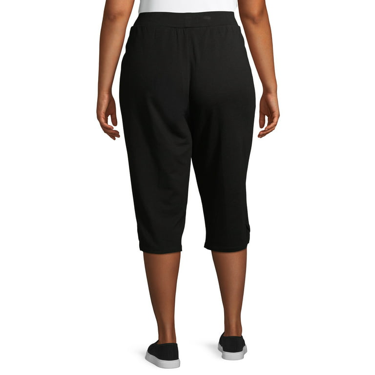  Black Soot Athleisure Knit Capri Pants - X-Small