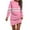 Hot Pink, variant on Women's Casual Long Sleeve Striped Sweatshirt Dress Comfortable Loose Fit Pullover Tunic
